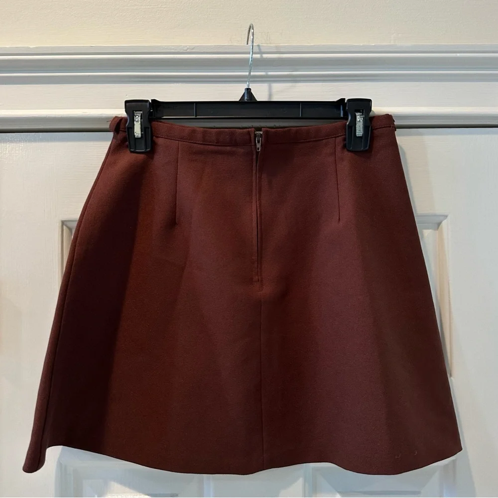 Vintage Brown A Line Skirt - Picture 2 of 4